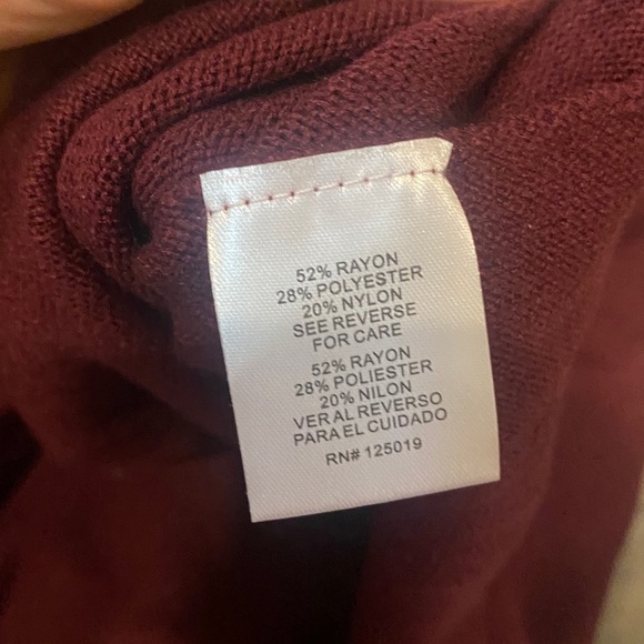 Joseph A. Solid Turtleneck Poncho in Cabernet
Large - Picture 7 of 7